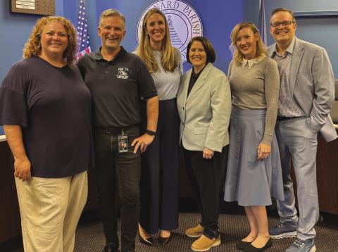The team behind Super News recorded its 10th Anniversary Special. Pictured are Sara Felt, Jack Jackson, Alex Schneider, Mary Lumetta, Lexie Pritchard and Barry Lemoine.