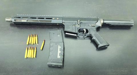 An Anderson AM-15 multi-caliber AR-style ri. e/pistol was recovered from the stolen vehicle Augustus was driving during the incident.