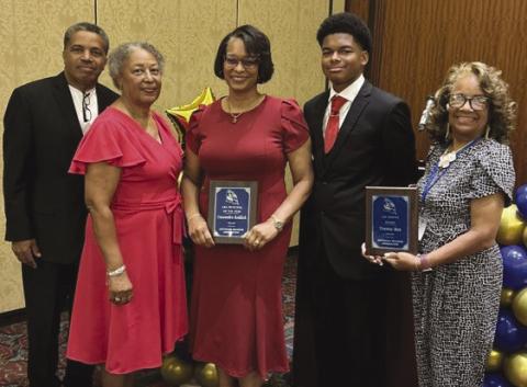 From left: Ryan Reddick, Elveria Evans, Cassandra Reddick, Kaleb Reddick, and Yvonne Ben.