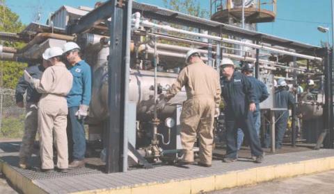 Nunez Community College will add a $1 million Liquefied Natural Gas handson training unit to its Process Technology program thanks to a Strengthening Community Colleges grant from the Department of Labor. The unit will join existing PTEC training facilities like the methanol plant (pictured) on the Nunez campus.