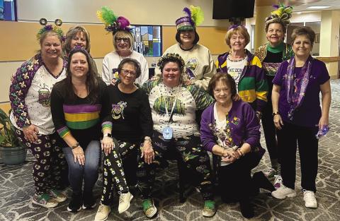 St. Bernard Community Volunteers Celebrate Mardi Gras With Residents at St. Margaret’s at Mercy