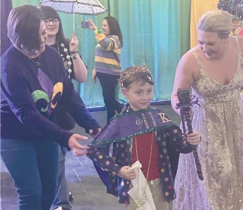 Members of the special needs community in St. Bernard Parish participate in the Krewe of Majestic Miracles Ball at Docville Farm. After the krewe's royal court was selected, attendees were able to enjoy food, a second line, and a general festive atmosphere.
