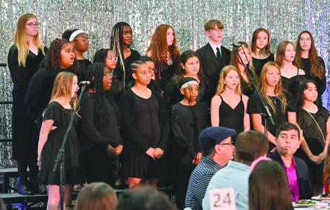 The Trist Choir performed You Do Not Walk Alone - a beautiful and . tting for the night's event.
