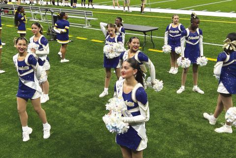 Andrew Jackon Middle Dance Team Members Left to Right Front: Riley Noto, Kilynn Musacchia Back: Peighton Miller, Dia'mond Brown, Violet Pilet perform in the Caesar's Superdome