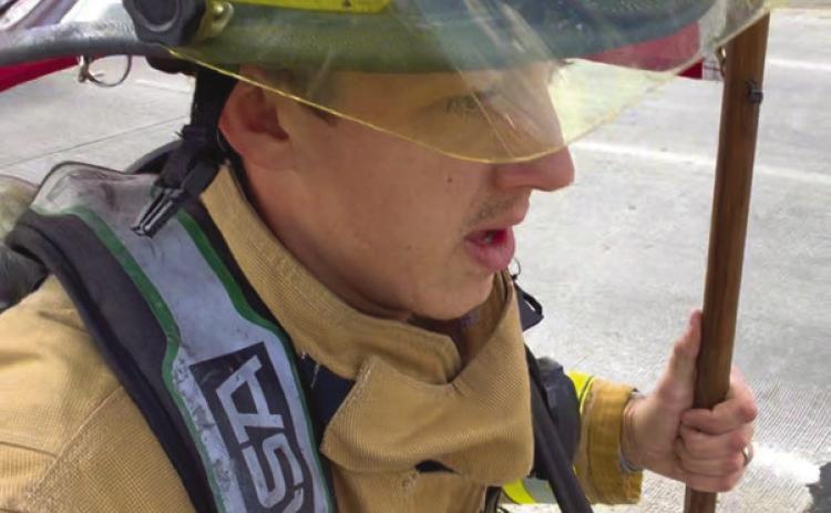 Jacob Crowe, a 26 year old St. Bernard Parish . reman ran 3.43 miles - .01 miles for every . rst responder that died on 9/11. He also ran the entire distance in the Louisiana heat, wearing his bunker gear, specialized protective clothing like heavy pants and boots that can weigh more than sixty . ve pounds!