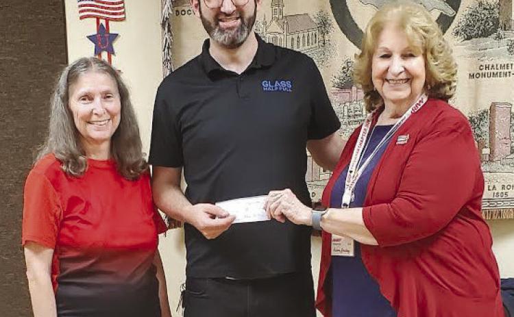 From left: Sandra Wixom, Ricky Ostry &amp; Leona Galley, AARP President.