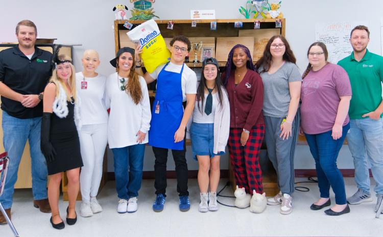 (Left to right) Shawn Brown, Grace Gaspard, Kamyrn Simon, Asma Askar, Norman Burrey Morales, Lily Vu, Lyanna Jackson, Sophia Wehrlin, Elena Hodges, Cameron Mire.