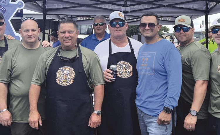 SBSO's team members who participated are, from left: Sheri James Pohlmann, Detective Michael Dominici, Detective Thomas Gai, Col. Chad Clark, Lt. Robert Broadhead, Detective Kenneth Sierra, Lt. Jorge Vargas, Capt. Ryan Melerine, Detective Lt. Daniel Carreras and Sgt. Dusty Gould.