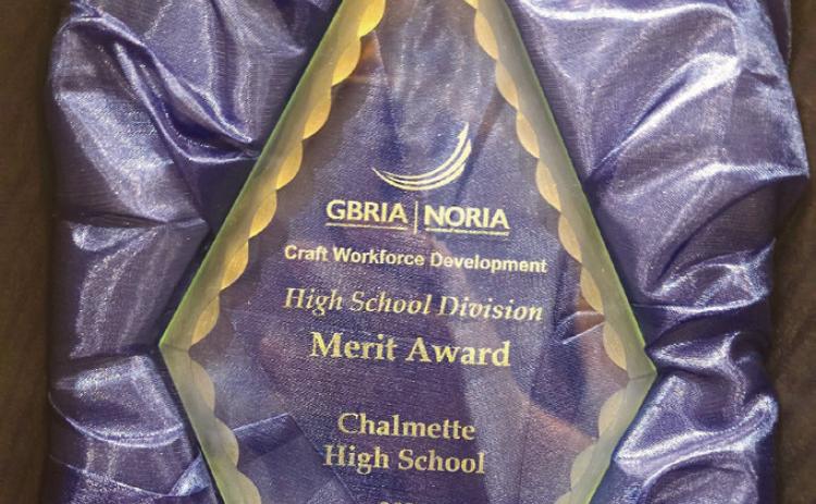 Chalmette High Received the Merit Award in the High School Division at the 2026 Greater Baton Rouge Industry Alliance (GBRIA) Workforce Development Awards