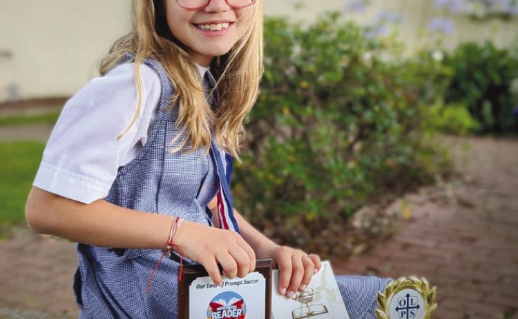 Catherine Robin, a 9-year-old student from Our Lady of Prompt Succor School in Chalmette, broke the national record for points earned in a single school year in the Accelerated Reader program after reading more than 600 books in the third grade.
