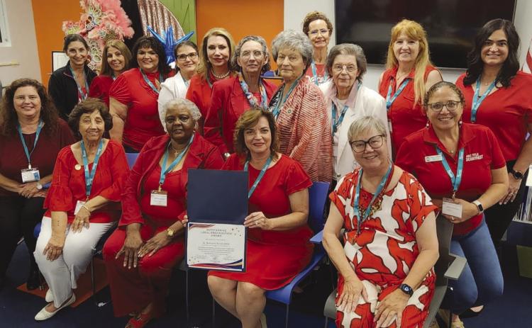 The St. Bernard Business and Professional Women’s Club recently hosted the Louisiana Federation of Business and Professional Women’s State Conference. The conference, attended by more than 40 women from throughout the State, was held at Docville in Meraux. The St. Bernard Club was named the Outstanding Local Organization in Louisiana. Pictured are the members of the St. Bernard Organization who attended the conference.