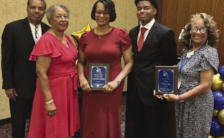 From left: Ryan Reddick, Elveria Evans, Cassandra Reddick, Kaleb Reddick, and Yvonne Ben.