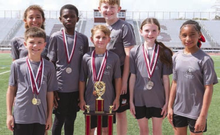 1st Place Overall Team Davies Elementary, from left: Luke Tassin, Kaylee Cameron, Brandon Chagnard, Braylie Areas, Ava Mancuso, Kali Serigne, Kyle Bauer, Thomas McMullin.