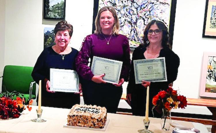 (Left to Right) The 2024 Model Working Women are Chef Ruth Varisco, Alanna “Lani” Fast and Vicky Morales, were recognized at the BPW Birthday Party on Oct. 21.