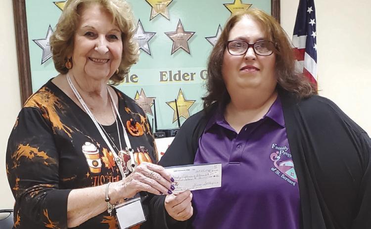 On Saturday, Oct. 25, 2025 AARP Chapter 3926 of St Bernard had a guest speaker from 'Family Violence of St Bernard' formerly St Bernard Battered Women. We welcomed guest speaker Angel Melerine to tell everyone about their organization and all the work they do in our parish. A $300 donation was presented by President Leona Galley to Angel Melerine.