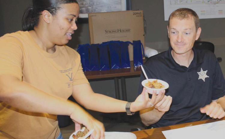 St. Bernard Sheri's Oce Chaplain Aaron Johnson served as one of the judges at Valero Meraux Refinery's annual Jambalaya and Gumbo Cook-O held Friday, Sept. 19.