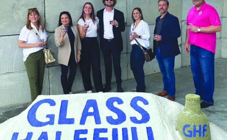 Glass Half Full owners Franziska Trautmann and Max Steitz hold the grand open ceremony for their new facility in St. Bernard Parish.